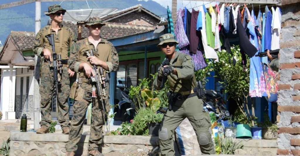 Marinir Indonesia dan Amerika Latihan Perang Kota