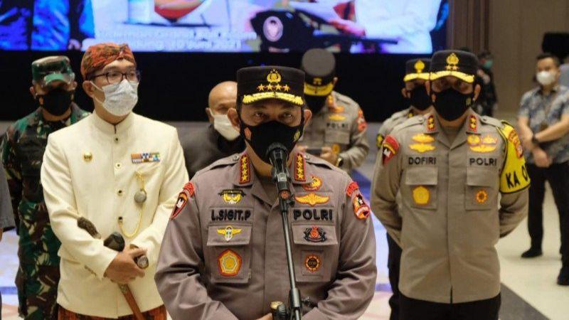 Tinjau Vaksinasi, Kapolri Ingatkan Warga Bandung Disiplin Prokes Usai Divaksin
