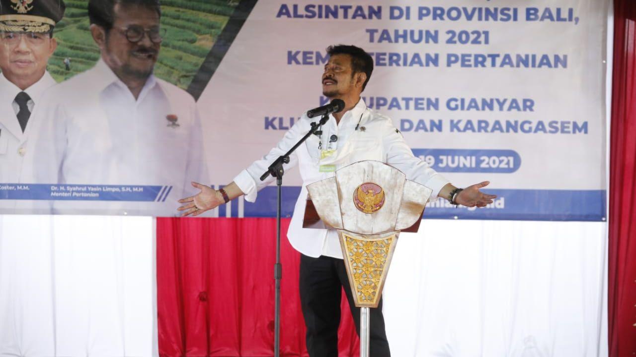 Mentan Syahrul Sebut Provinsi Bali Jadi Simbol Pertanian Maju