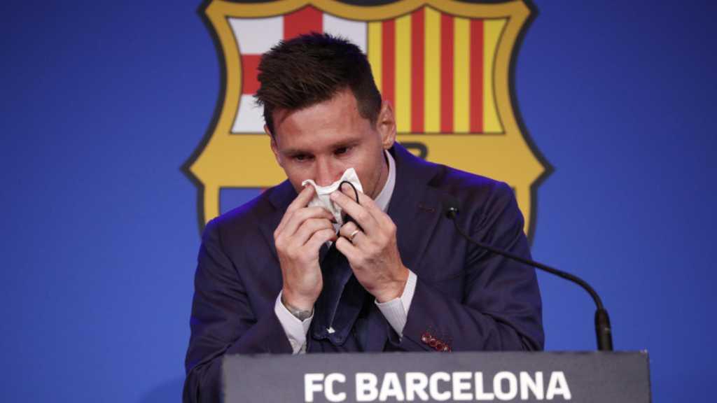 Ketika Tangis Messi Pecah Ucapkan Perpisahan kepada Barcelona