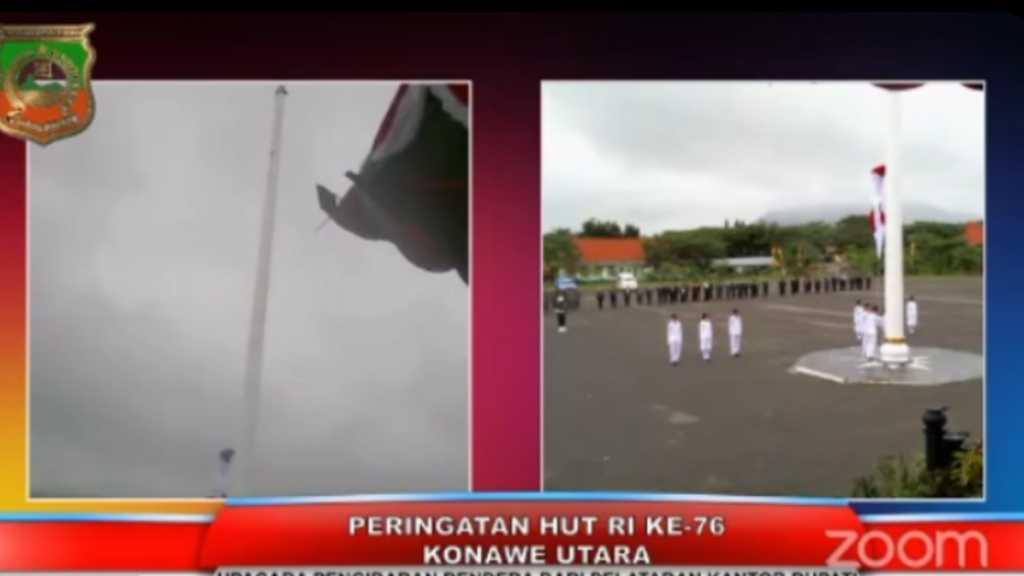 Merah Putih Sempat Jatuh dari Tiang saat HUT RI di Sultra, Anggota TNI-Polri Langsung Berlari Amankan Bendera