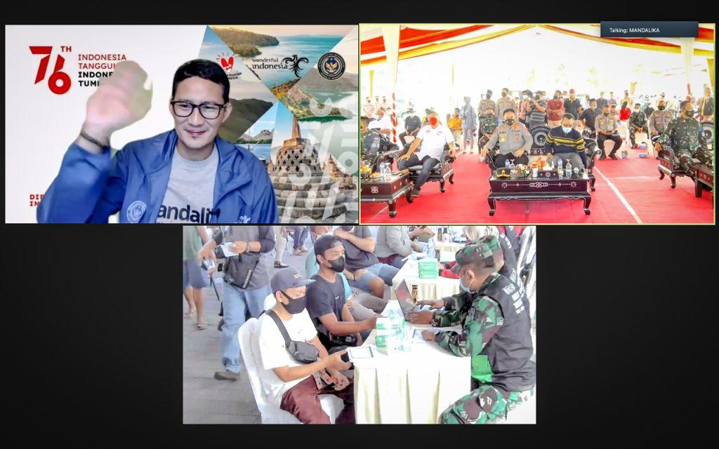Menparekraf Dukung Akselerasi Vaksinasi di NTB Jelang Perhelatan World Superbike