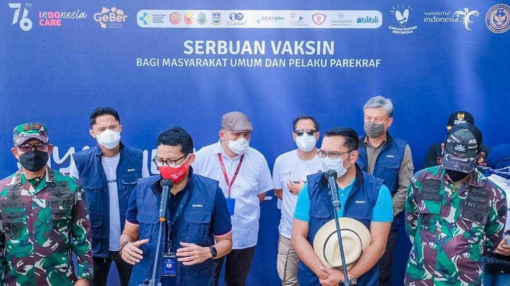 Kemenparekraf Hadirkan Sentra Vaksinasi COVID-19 di Pusdikkav Padalarang