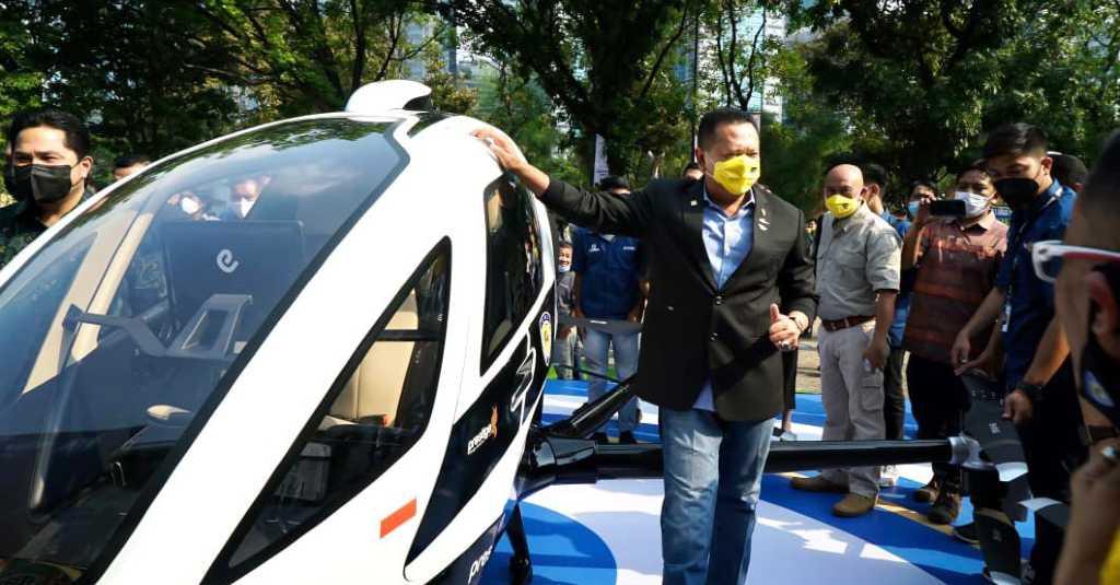 Resmikan Kantor Baru IMI, Bamsoet Kenalkan Taksi Terbang Listrik EHang
