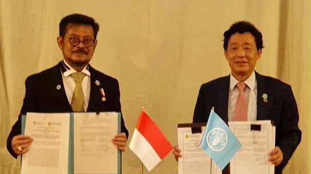 Perkuat Leadership Indonesia, Mentan SYL Teken MoU Dengan FAO