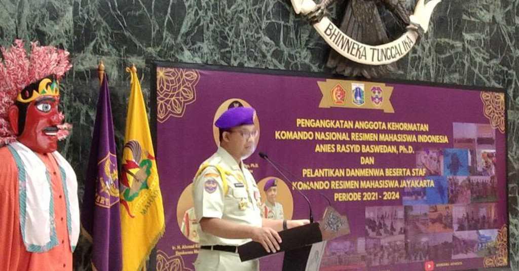 Anies Baswedan Diangkat Sebagai Anggota Kehormatan Menwa, Wagub DKI: Di Bawah Kepemimpinan Pak Anies Kasus COVID-19 Turun Signifikan