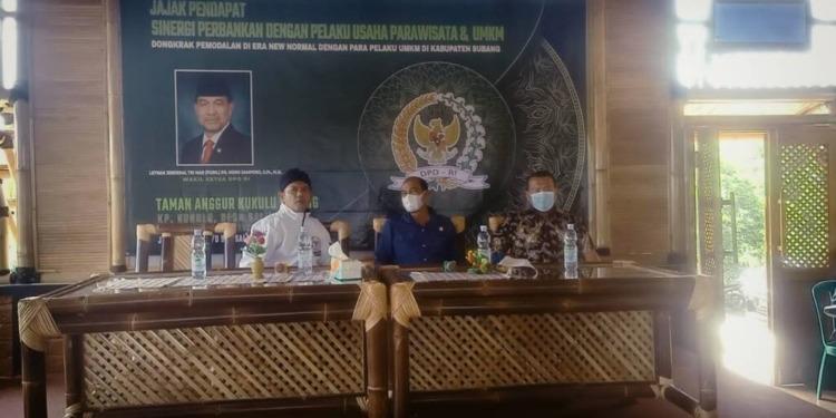 Dihadapan Pelaku Usaha Pariwisata dan UMKM di Subang, Nono Sampono Sampaikan Tiga Pilar Ekonomi