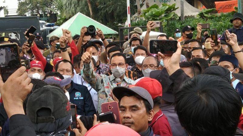 Peduli dengan Nasib Buruh, Anies Berjanji Akan Kurangi Biaya Hidup Buruh