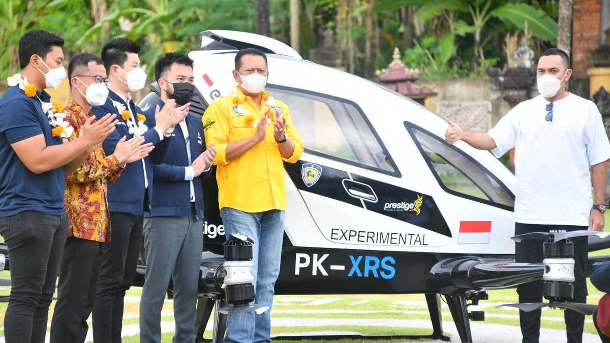Bamsoet: Drone Ehang 216 Berhasil Uji Terbang dan Menjadi Kendaraan terbang Resmi IMI