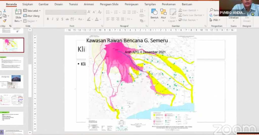Badan Geologi Sampaikan Peta Kawasan Rawan Bencana Gunung Semeru