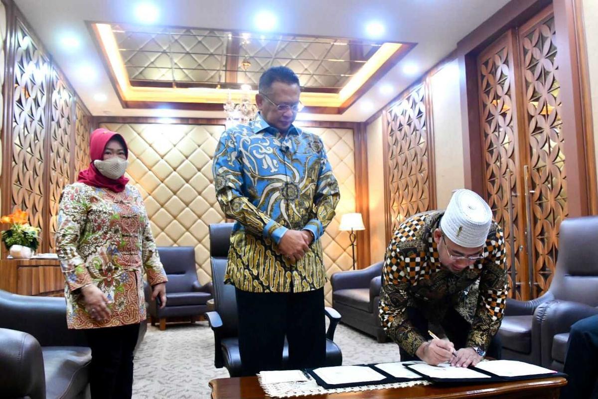 Bamsoet: MPR RI dan MUI Tandatangani MOU Sosialisasi Empat Pilar MPR RI