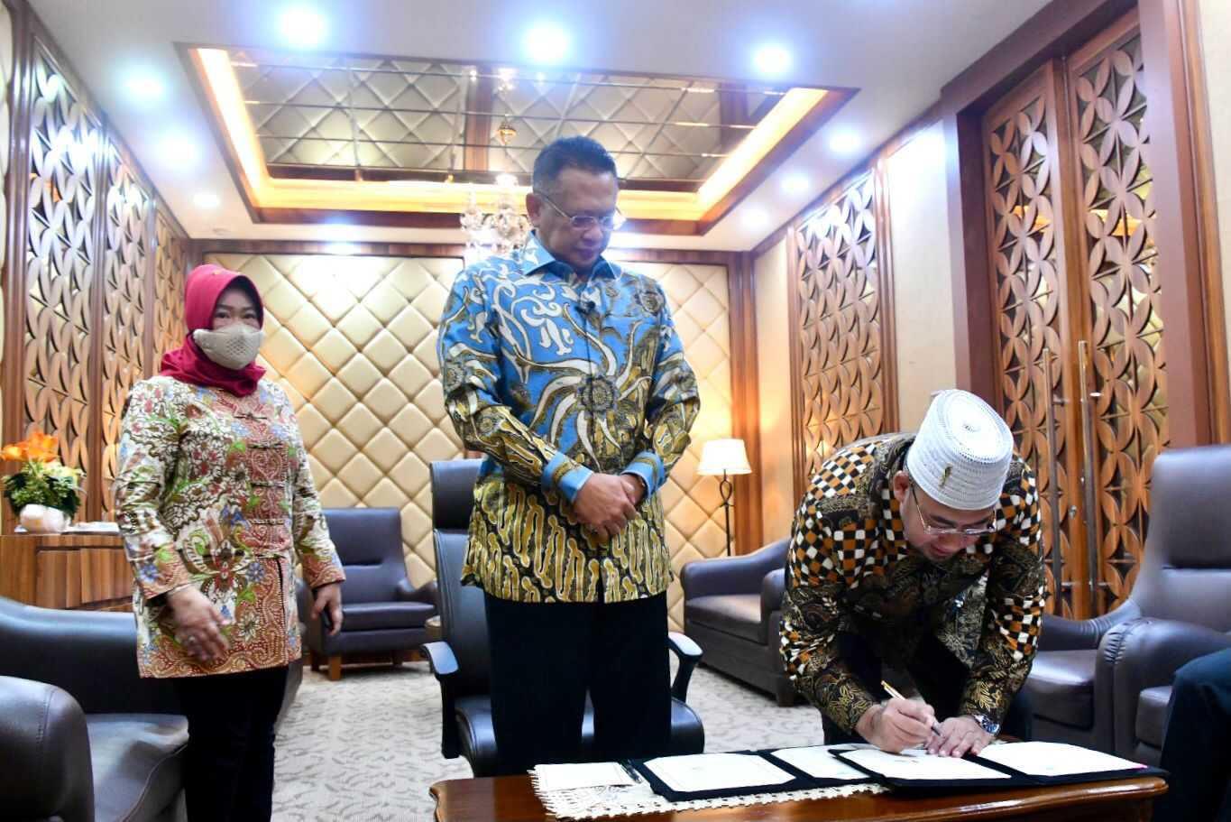 Bamsoet: MPR RI dan MUI Tandatangani MOU Sosialisasi Empat Pilar MPR RI