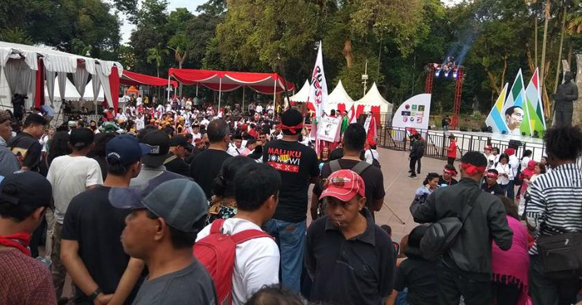 Kubu Jokowi-Ma'ruf Pusatkan Pendukung di Tugu Proklamasi