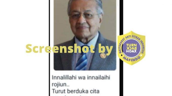 Innalillahi Mahathir Muhammad Meninggal, Cek Faktanya