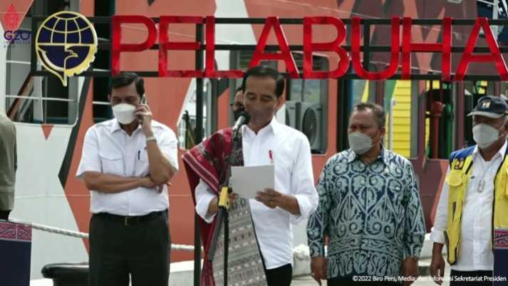 Viral, Luhut Binsar Asyik Teleponan saat Presiden Jokowi Pidato