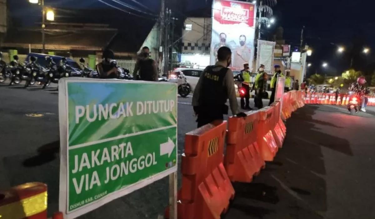 Polisi Terapkan penutupan Lalu Lintas di Wilayah Bogor Hingga Bandung