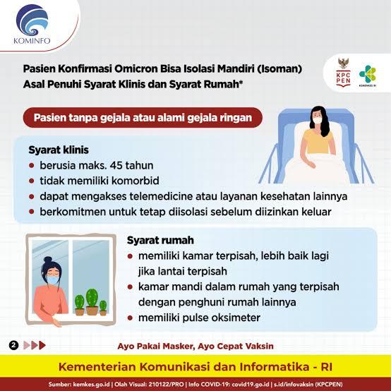 Ini Aturan Terbaru Karantina dan Isoman COVID-19