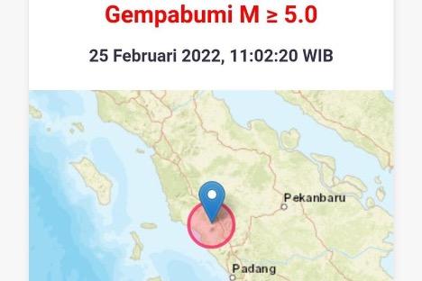 Gempa Magnitudo 6,2 di Pasaman Terasa Sampai ke Wilayah Batam