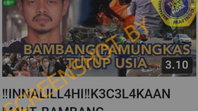 Bambang Pamungkas Meninggal Dunia karena Kecelakaan, Cek Faktanya