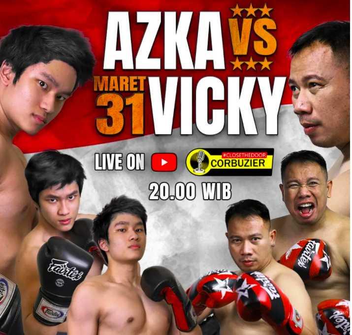 Pertarungan Azka Corbuzier vs Vicky Prasetyo bakal Disiarkan Live di Podcast Close The Door