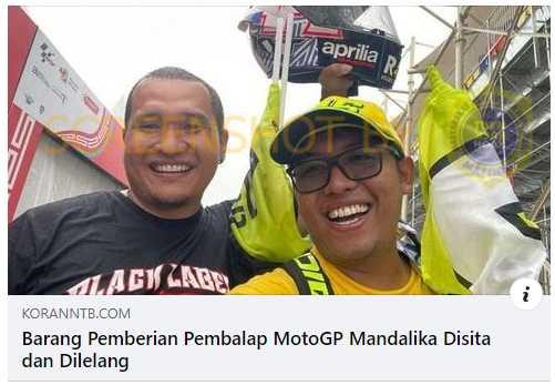 Kasihan Fans Indonesia, Barang-barang Pemberian Pembalap MotoGP Dilelang Negara buat Bantu Proyek IKN, Cek Faktanya