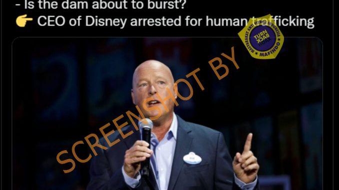 CEO Disney Bob Chapek Ditangkap Polisi karena Kasus Perdagangan Manusia, Cek Faktanya