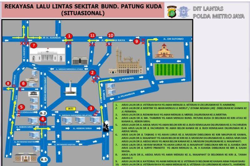 Saat Demo BEM-SI, Ini Jalur Rekayasa Lalu Lintas di Istana Negara