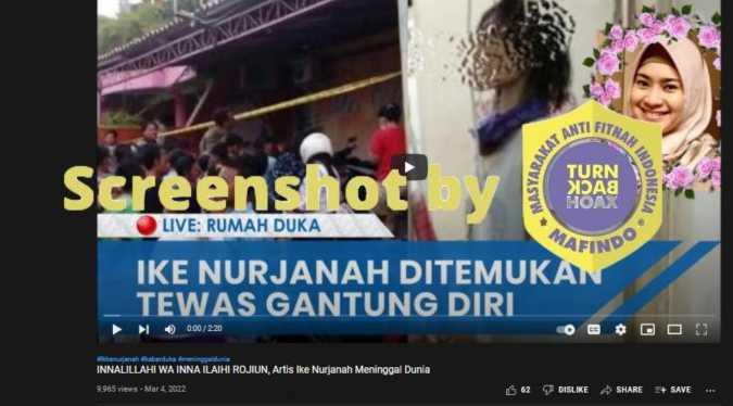 Artis Ikke Nurjanah Meninggal Dunia Gantung Diri, Cek Faktanya