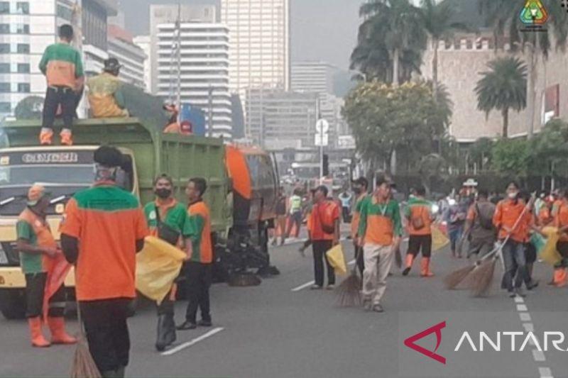 4,59 Ton Sampah Diangkut dari Monas dan Senayan Efek Demo 11 April