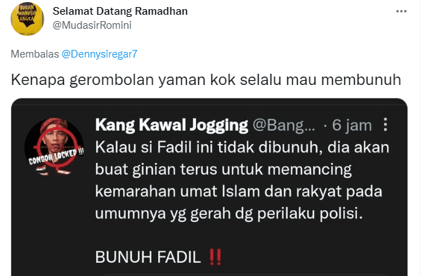 Netizen Ini Serukan Bunuh Kapolda Metro Jaya Irjen Fadil Imran, Kok Berani Banget