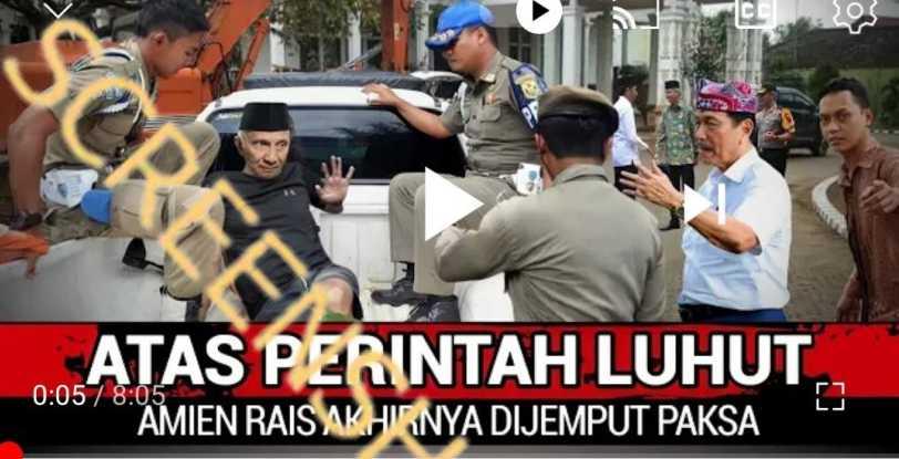 Atas Perintah Luhut Akhirnya Amien Rais Dijemput Paksa Aparat, Cek Faktanya