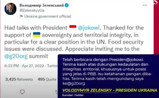 Presiden Ukraina Volodymyr Zelensky Ngobrol Bareng Jokowi, Bahas Invasi Rusia?