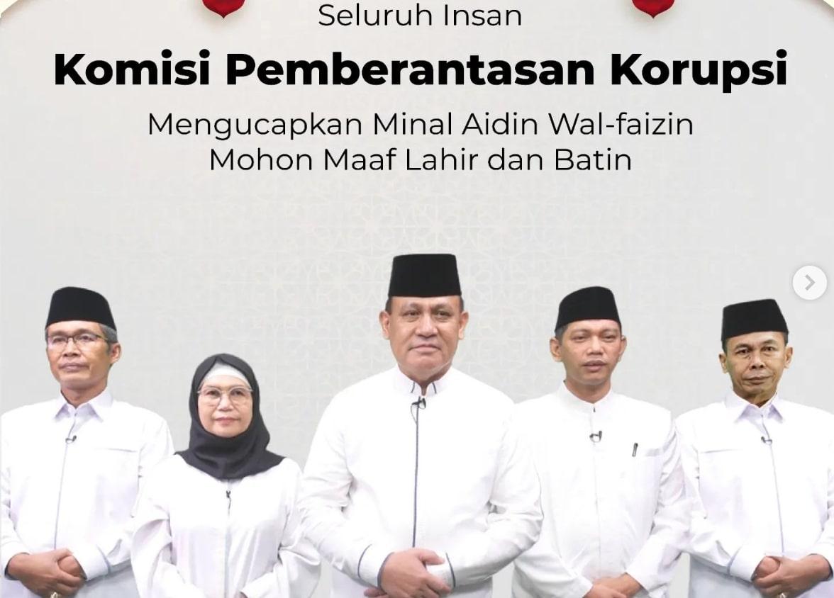 Pimpinan KPK Firli Bahuri cs Ucapkan Selamat Lebaran, Kok cuma Nawawi Pomolango yang Gak Ngucapin?