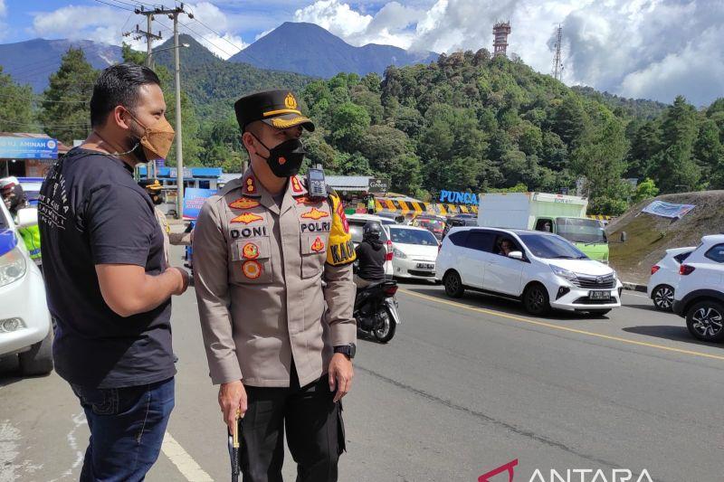Antisipasi Lonjakan Arus Balik Lebaran, Polres Cianjur Percepat Sistem One Way di Jalur Puncak