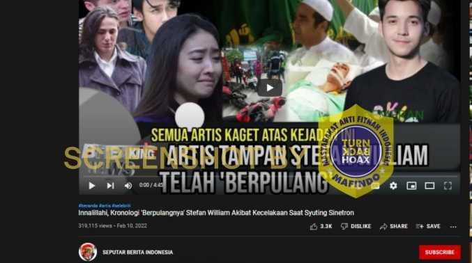 Kronologi Stefan William Meninggal Dunia akibat Kecelakaan saat Syuting, Cek Faktanya