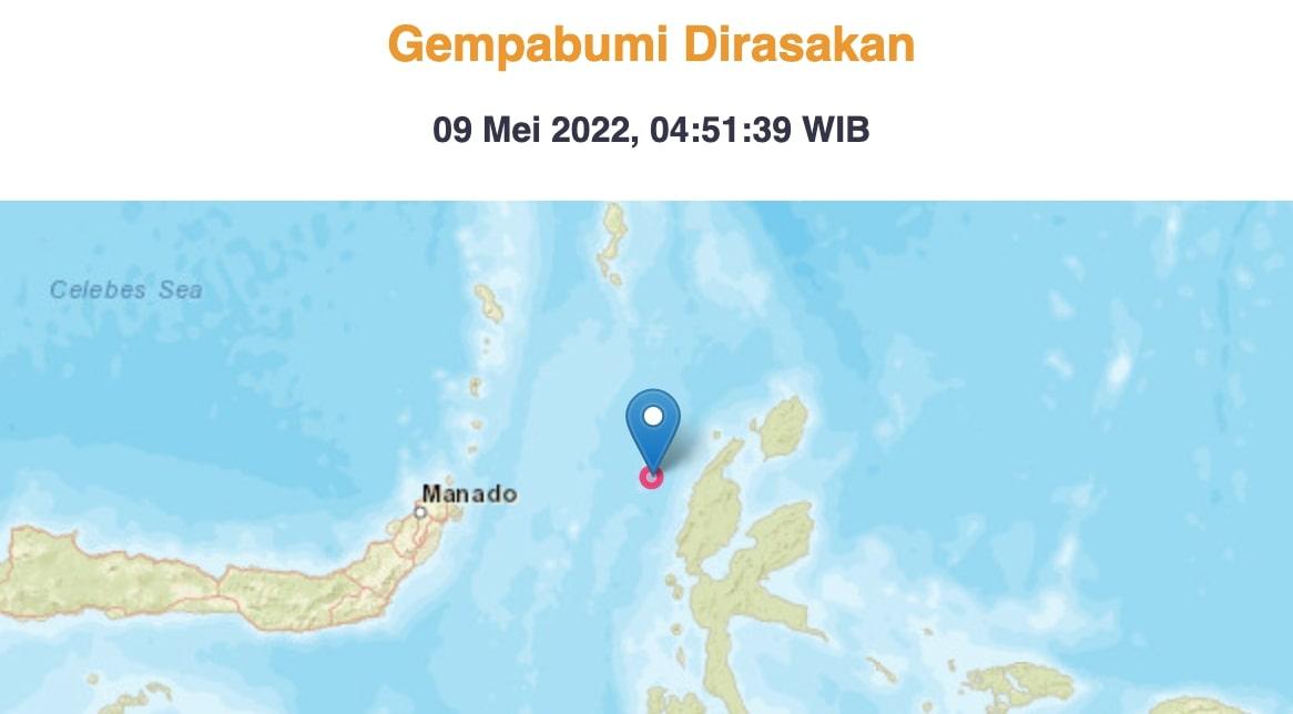 Gempa Bumi Magnitudo 5,8 Guncang Wilayah Halmahera Barat Pagi Ini