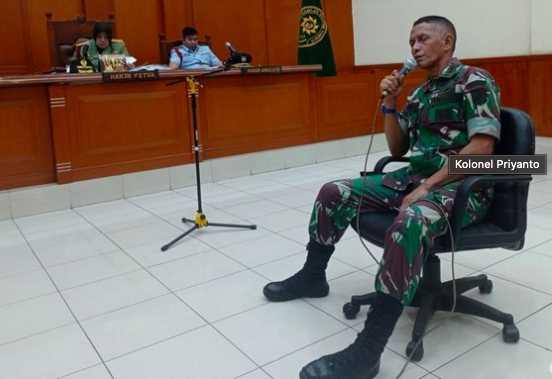 Sidang Nota Pembelaan, Kolonel Inf Priyanto Minta Maaf kepada Kedua Orangtua Sejoli
