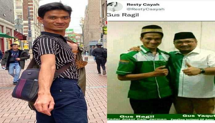 Beredar Foto Menteri Agama Yaqut Rangkul Ragil Mahardika Gay yang Lagi Viral, Cek Faktanya