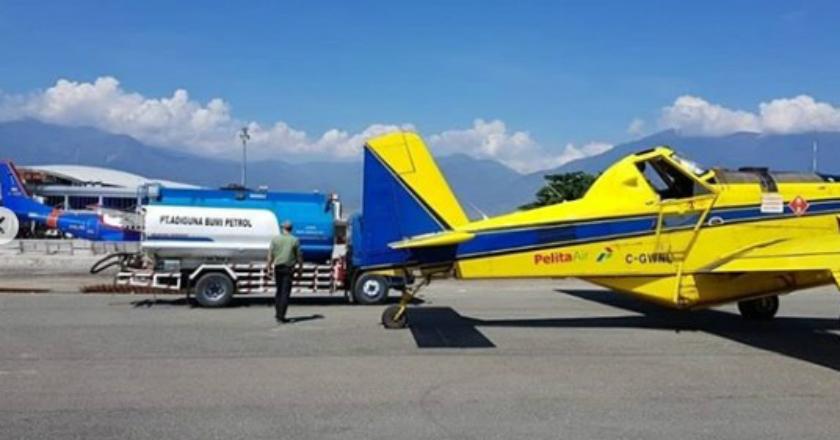 Wow, Mobil Tangki BBM Diterbangkan dari Halim Menuju Palu