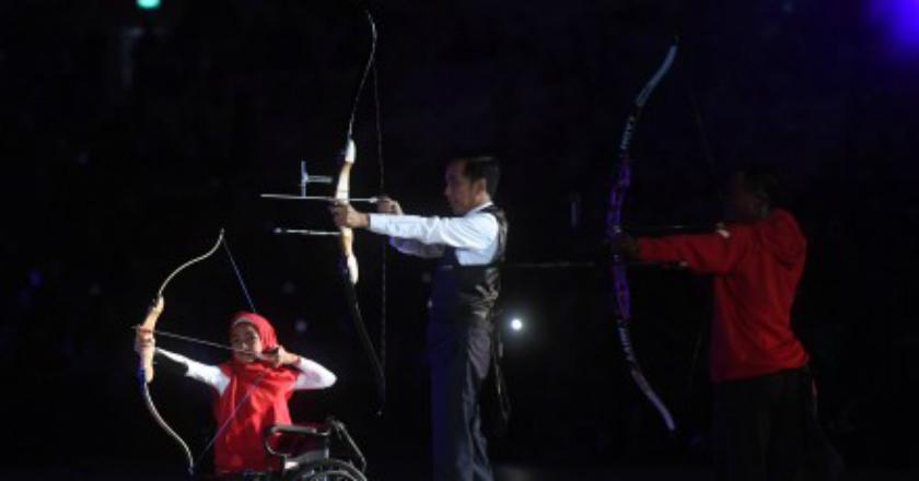 Aksi 'Sang Presiden' di Pembukaan Asian Para Games 2018