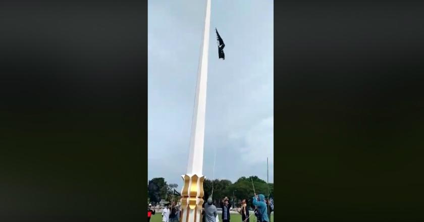 VIRAL di Medsos, Pengibaran Bendera Hitam Berkalimat Tauhid Gantikan Merah Putih di Poso