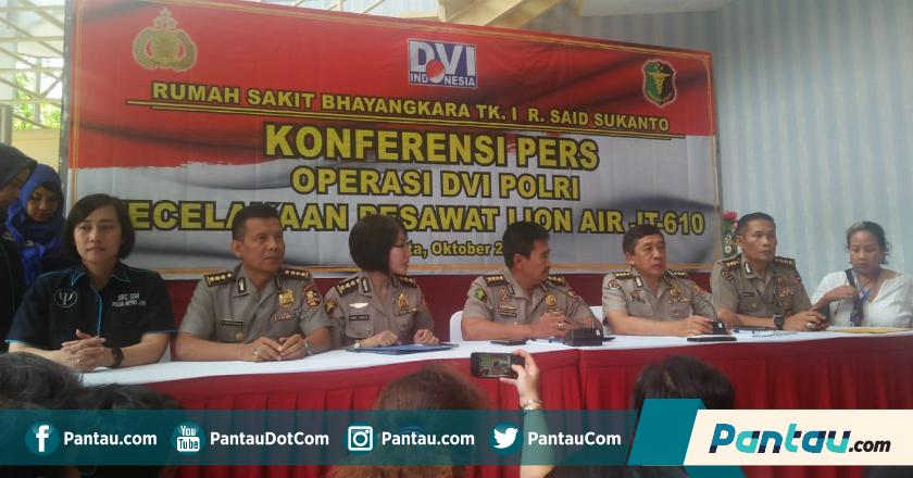 Tim DVI Klaim Telah Ambil Sampel DNA dari 238 Potongan Tubuh Korban Lion Air JT-610