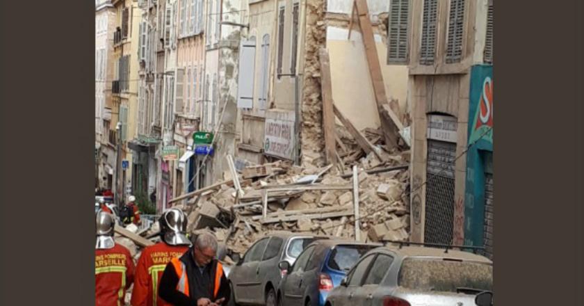 Dua Bangunan di Marseille Prancis Tiba-tiba Runtuh, Begini Penampakannya