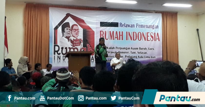 Prabowo-Sandi Didukung Pengemudi Ojek Online Usai Pidato 'Lulus SMA Ngojek'