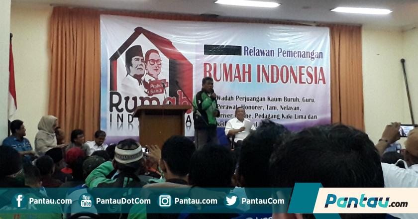 Prabowo-Sandi Didukung Pengemudi Ojek Online Usai Pidato 'Lulus SMA Ngojek'