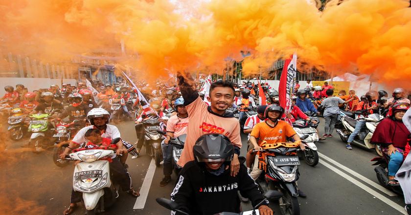 Ratusan Ribu The Jakmania Ikut Pawai Kemenangan Persija
