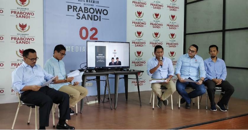 Laporan Dana Kampanye Prabowo-Sandi: Uang Masuk Rp54 Miliar, Pengeluaran Rp46,6 Miliar