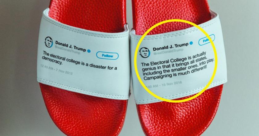 Bisnis Nekad! Orang ini Jual Sandal Jepit 'Donald Trump'