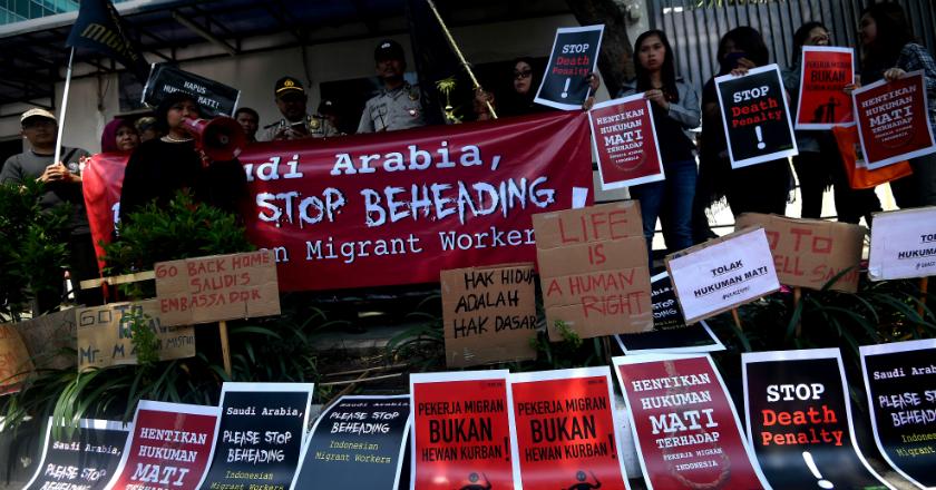 Kedubes Arab Saudi Didemo Terkait Hukum Mati TKI Zaini