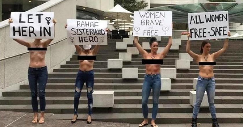 Dukung Gadis Saudi, 4 Perempuan Ini Lakukan Aksi Protes Tanpa Busana